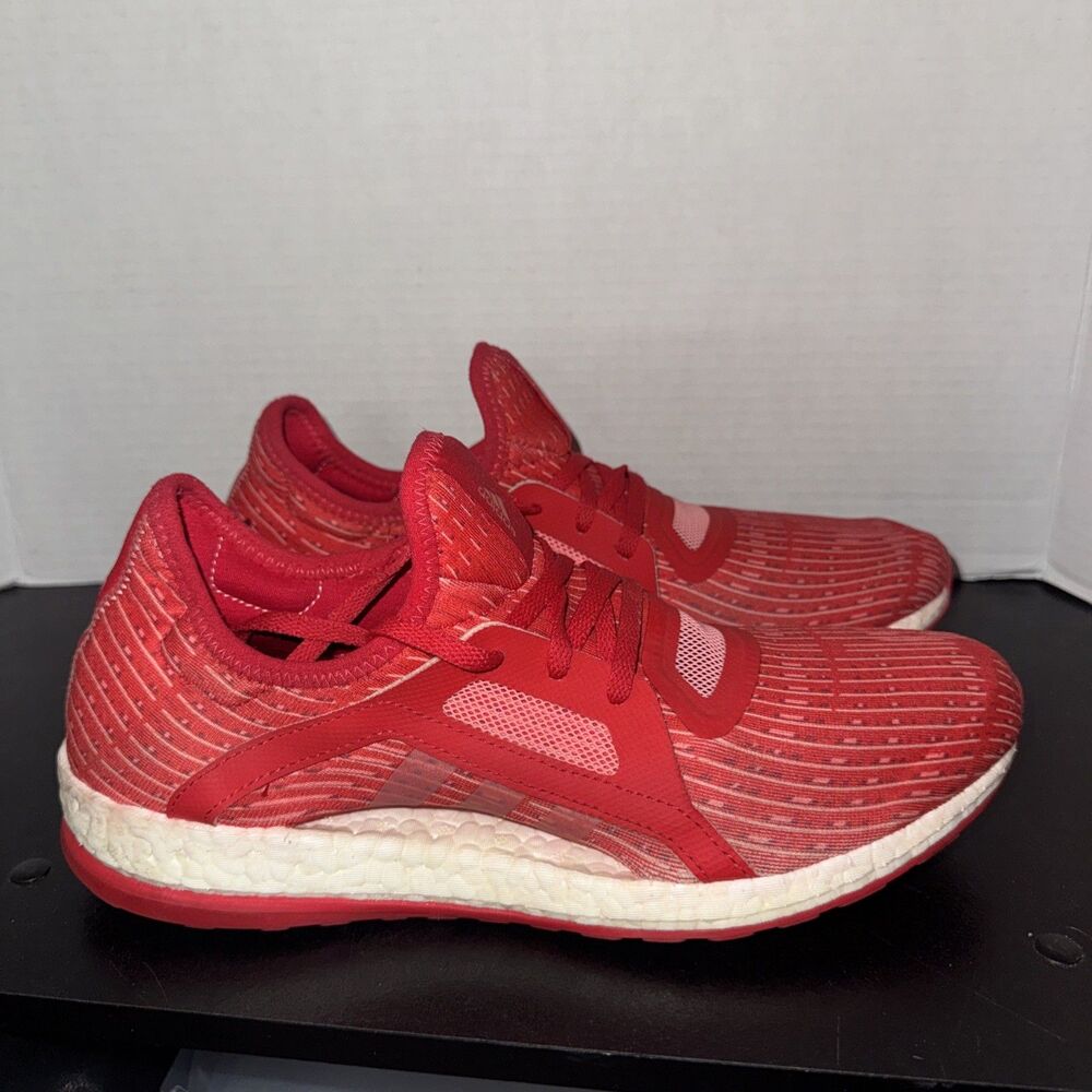 Adidas Womens Pureboost X AQ3399 Red Running Shoes Sneakers Size 9.5
